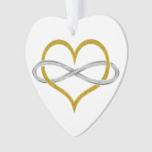 Heart Infinity Gold Silver Ornament (voorkant)