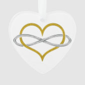 Heart Infinity Gold Silver Ornament (voorkant)