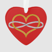 Heart Infinity Gold Silver Ornament (achterkant)