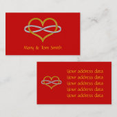 Heart Infinity Gold Silver Visitekaartje (Voorkant / Achterkant)