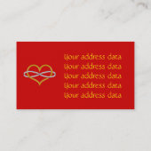 Heart Infinity Gold Silver Visitekaartje (Achterkant)