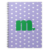 Heart Initiaal iPhone / iPad hoesje Notitieboek (Voorkant)