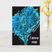 Heart_inverted788, Ik hou van je Kaart (Gele Bloem)