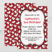 Heart Invitation Kaart (Voorkant / Achterkant)