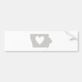 Heart Iowa staatssilhouette Bumpersticker