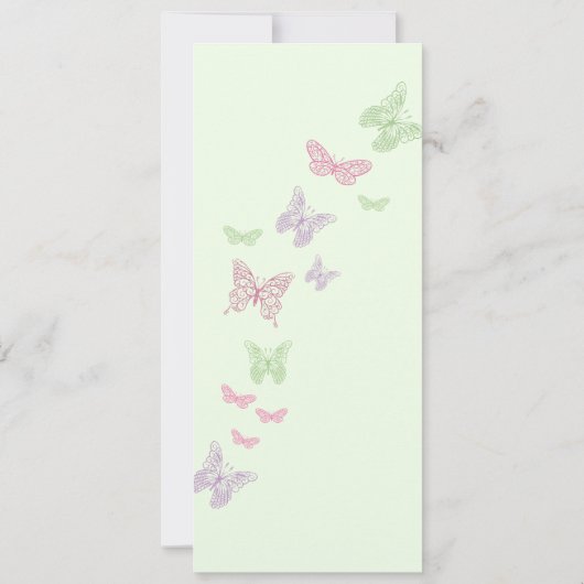 Heart is een Flutter Rehearsal Dinner Invite (groe Kaart (Achterkant)