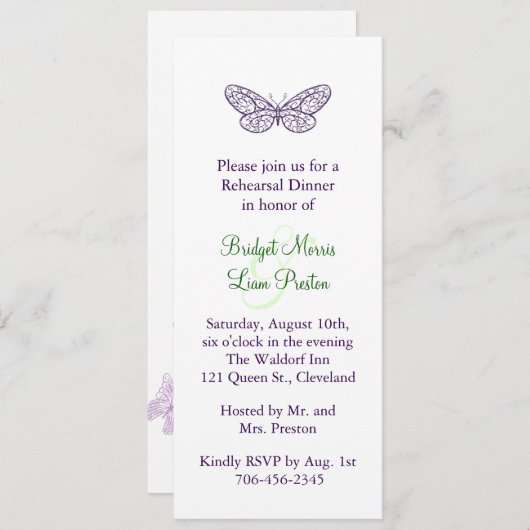 Heart is een Flutter repetitie uitnodiging voor he (Voorkant / Achterkant)