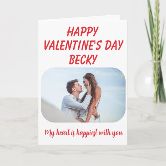 Heart is Happiest - Valentine's Day  Kaart (Voorkant)