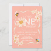 Heart Is Not She ONEderful Daisy eerste verjaardag Kaart (Voorkant)