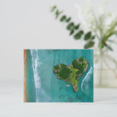 Heart Island Tropical Beach Ocean Travel Photo Briefkaart (Staand voorkant)