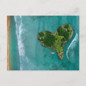 Heart Island Tropical Beach Ocean Travel Photo Briefkaart (Voorkant)