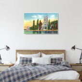 Heart Island Uitzicht of Alster Tower Canvas Afdruk (Insitu (Slaapkamer))