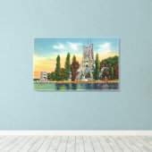 Heart Island Uitzicht of Alster Tower Canvas Afdruk (Insitu (Houten vloer))