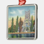 Heart Island Uitzicht of Alster Tower Metalen Ornament (Links)