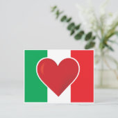 Heart Italy Flag Briefkaart (Staand voorkant)