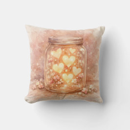 Heart Jar Pillow - Romantic Glow Accent Kussen