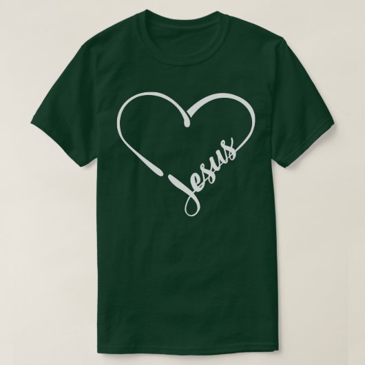 Heart Jesus minnaar god ik hou van jesus T-shirt (Design voorkant)