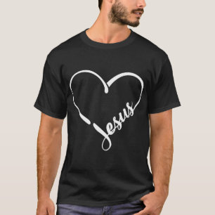 Heart Jesus minnaar god ik hou van jesus T-shirt