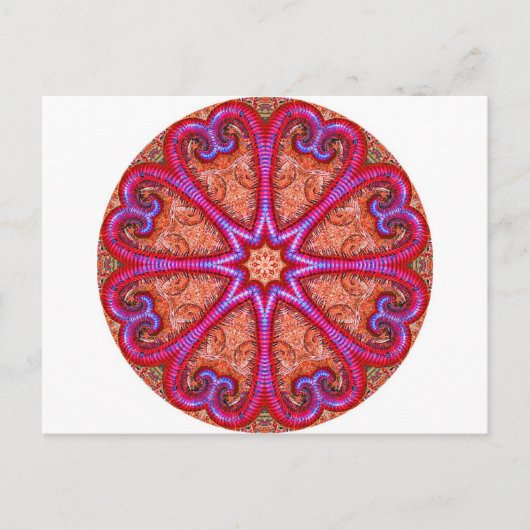 Heart Kaleidoscope Briefkaart (Voorkant)