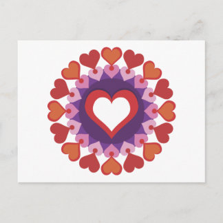 Heart Kaleidoscope Briefkaart