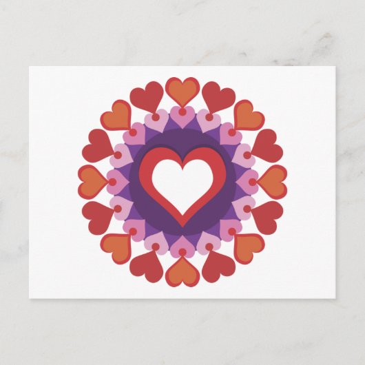 Heart Kaleidoscope Briefkaart (Voorkant)