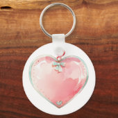 Heart key Chain, Any Name, Girl, Boy Kid Sleutelhanger (Achterkant)