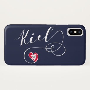 Heart Kiel Mobile Phone Case, Duitsland iPhone X Hoesje