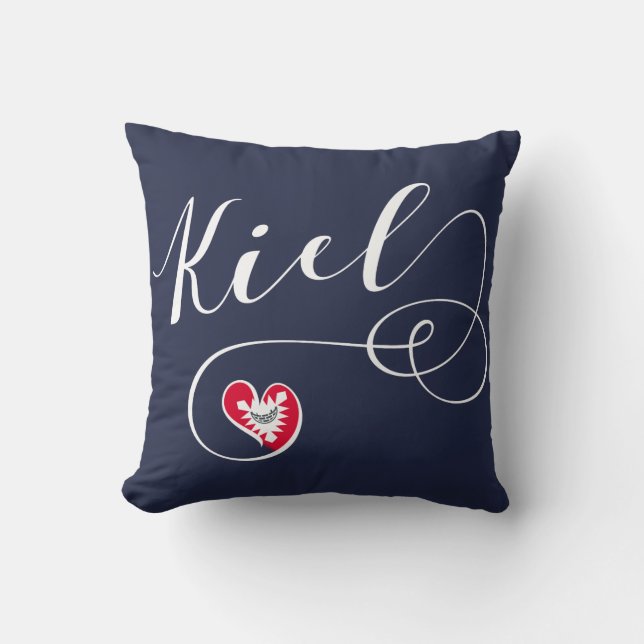 Heart Kiel Pillow, Duitsland Kussen (Voorkant)