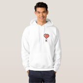 Heart King zwarte omtrek Hoodie (Voorkant volledig)