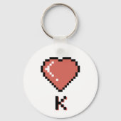 Heart King zwarte omtrek Sleutelhanger (Achterkant)