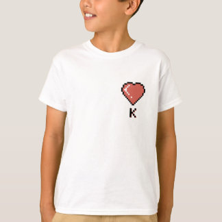 Heart King zwarte omtrek T-shirt