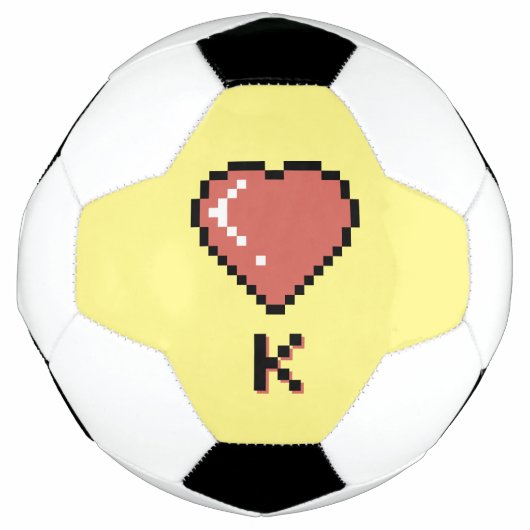 Heart King zwarte omtrek Voetbal (Voorkant)