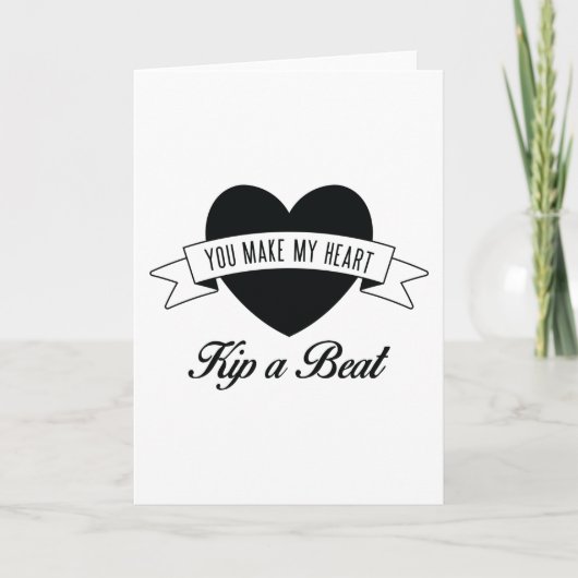 Heart Kip a Beat Crossfit Valentine's Day Card Feestdagen Kaart (Voorkant)