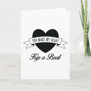Heart Kip a Beat Crossfit Valentine's Day Card Feestdagen Kaart