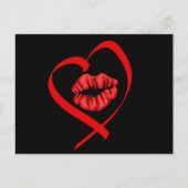 Heart Kiss Briefkaart (Voorkant)
