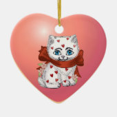 Heart Kitten aangepaste ornamenten (Voorkant)
