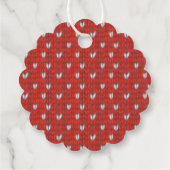 HEART KNIT 2" geschulpte ronde garen Labels (Achterkant)