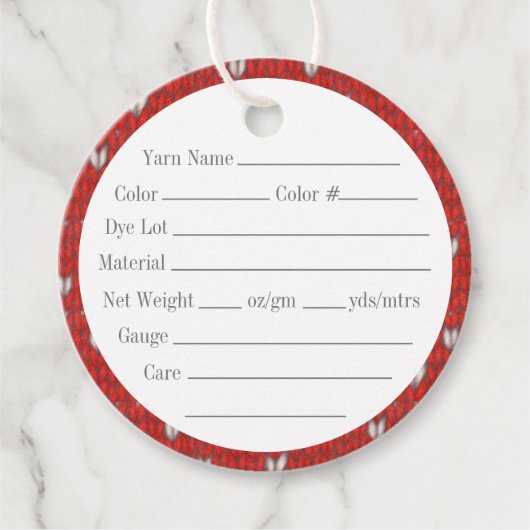 HEART KNIT 2" Rond garen Labels (Voorkant)