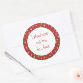 HEART KNIT 3" Ronde "Hand Made" Stickers (Envelop)