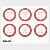 HEART KNIT 3" Ronde "Hand Made" Stickers (Vel)