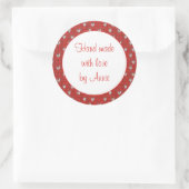 HEART KNIT 3" Ronde "Hand Made" Stickers (Tas)