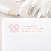 Heart Knot Valentijnsdag Mailing Label - Roze (Insitu)