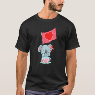 Heart Koala Valentijnsdag Cute Animal Love Beer W T-shirt