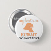 Heart Kuwait Ronde Button 5,7 Cm (Voorkant /achterkant)