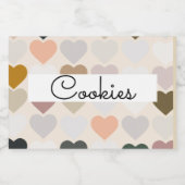 Heart label Cookie jar Voedselcontainer Etiket (Enkel label)