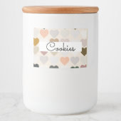 Heart label Cookie jar Voedselcontainer Etiket (Voorkant)