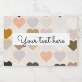 Heart label Cookie jar Voedselcontainer Etiket (Enkel label)