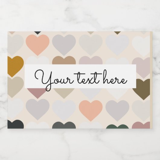 Heart label Cookie jar Voedselcontainer Etiket (Enkel label)