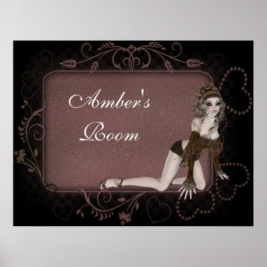 Heart Label Elf Design - fantastische afdruk Poster (Voorkant)