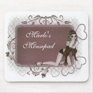 Heart Label Elf Design - Mousepad Muismat